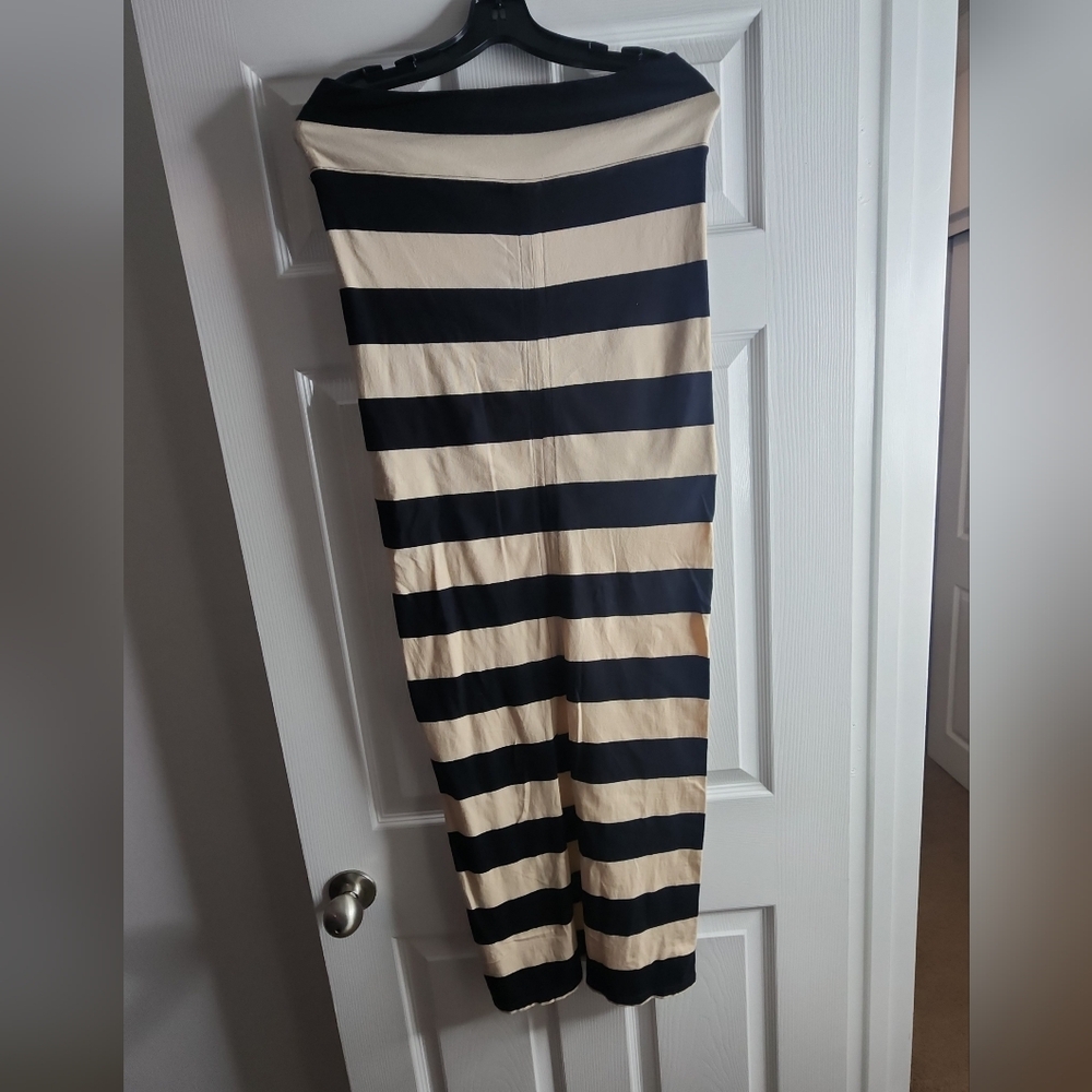 Striped Black and Cream Women's Skirt